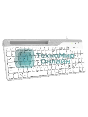 Клавиатура проводная A4Tech Fstyler FK25, USB, белый/серый