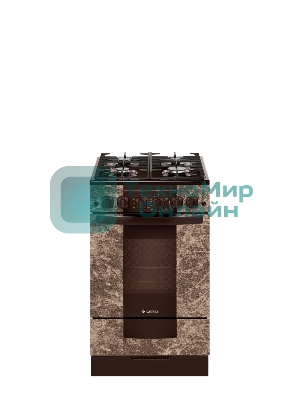 Плита газовая Gefest 5500-02 0114 коричневый, конфорок 4 шт, духовка 52 л, 50 см x 85 см x 58.5 см