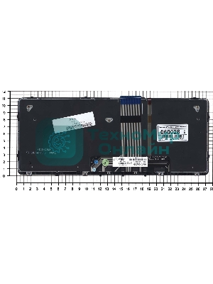 Клавиатура для ноутбука HP Probook X2 612 G1 черная с рамкой и подсветкой