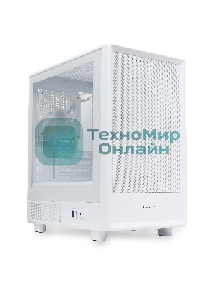 Компьютерный корпус HSPD M310, Mesh Mini-tower, белый, TG, 0.4 SPCC, 3x120мм ARGb mATX, mITX 180/280/160мм 1x2.5