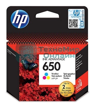 Картридж струйный HP 650 CZ102AE многоцветный для HP DJ IA 2515/2516 (200 стр.)
