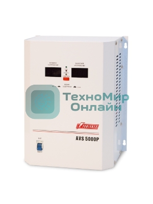 Стабилизаторы напряжения Powerman AVS-P Voltage Regulator 5000VA, Digital Indication, Wall Mount, Hardwire Input/Output, 230V, 1 year warranty, White