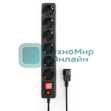 Сетевой фильтр Гарнизон EHB-0 0,5 м 6 розеток черный для UPS