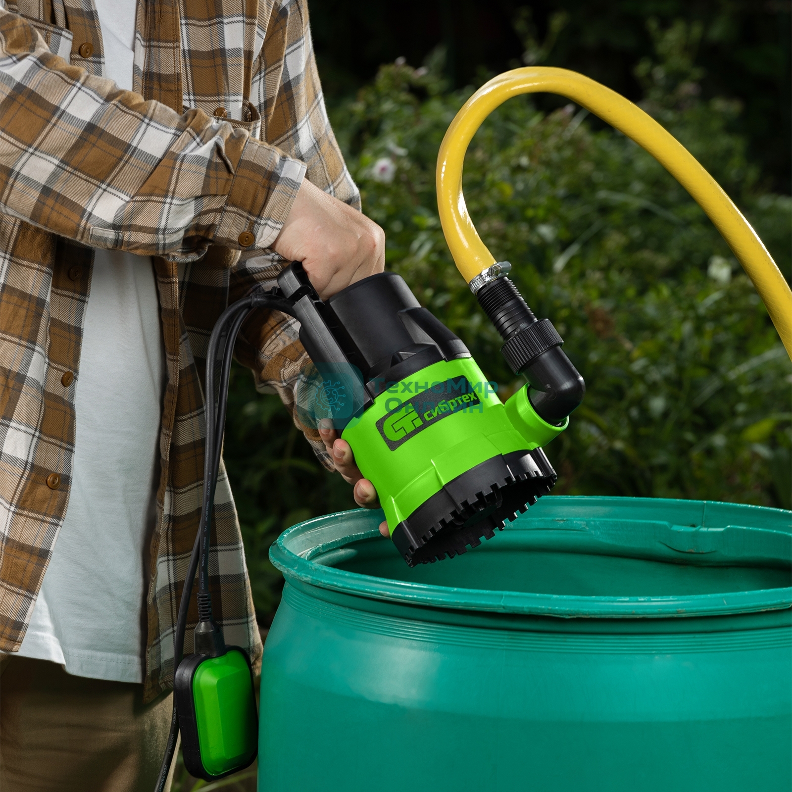 Дренажный насос Сибртех для чистой воды СДН300-5 300 Вт напор 65м 6500 л/ч