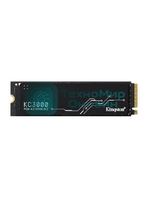 Накопитель SSD Kingston KC3000, 4Tb, PCIe 4.0 x4, M.2 2280, NVMe, R/W 7000/7000, с радиатором
