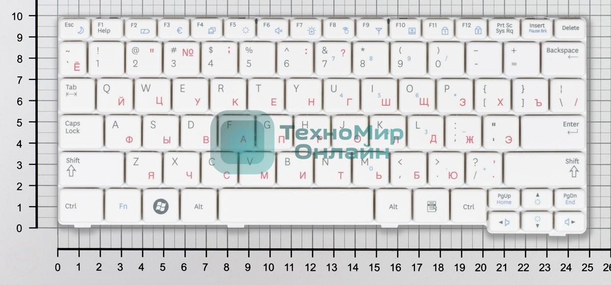 Клавиатура для ноутбука Samsung NF110 белый