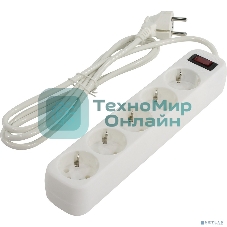 Сетевой фильтр Smartbuy SBSP-18-W Smartbuy One, 10А, 2 200 Вт, 5 розеток, длина 1,8 м, белый (SBSP-18-W)/45