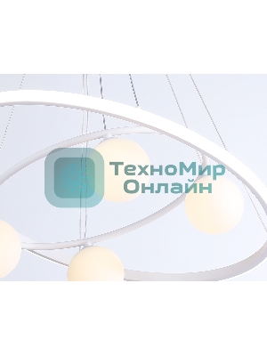 Светильник Ambrella light FL66321/1+4 WH белый 69W 3000K-6400K+G9/4 D600/400*1200 (ПДУ ИК)