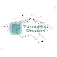 GL1031 WH белый коннектор угловой для накладного шинопровода Magnetic 220V 80*80*52