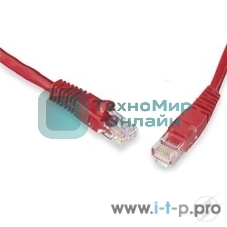 Патч-корд UTP, кат 5e, 1м с RJ45 (красный)
