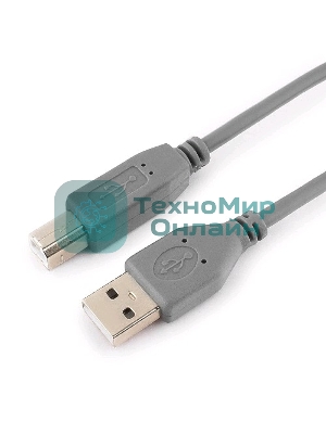 Кабель USB2.0 Pro Cablexpert CCP-USB2-AMBM-6G, AM/BM, 1.8м, экран, серый