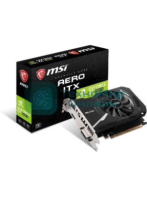 Видеокарта MSI PCIE16 GT1030 2GB GDDR4 GT 1030 AERO ITX 2GD4 OC