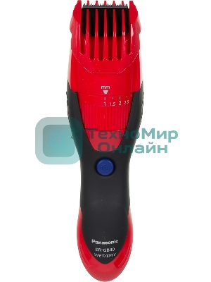Машинка для стрижки Panasonic ER-GB40 красный (насадок в компл:1шт)