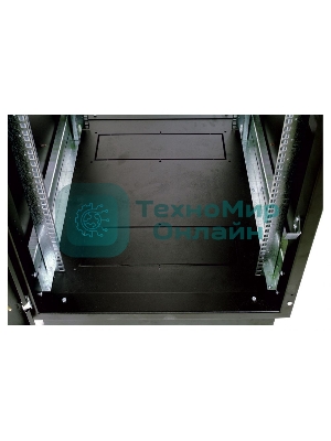 Шкаф телекоммуникационный напольный 42U (800x800) дверь стекло, черный