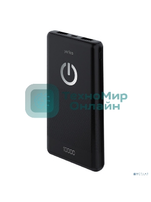 Портативный аккумулятор Perfeo 10000 mAh + Micro usb/In Micro usb/Out USB 1 А, 2.1A/черный (PF_B4296)