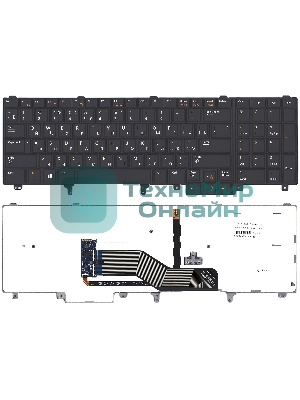 Клавиатура для ноутбука Dell Latitude E6520 E6530 E6540 черная с подсветкой
