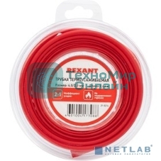 Трубка термоусаживаемая 4.0/2.0мм красн. ролик 2.44м Rexant 29-0014