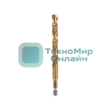 Сверло по металлу, 9мм, Р6М5, ТИТАН, шестигранный хвостовик (1 шт. в упаковке) DIN 338 Kranz