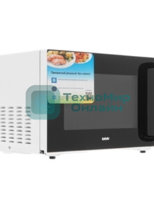 Микроволновая печь BBK 25MWS-970T/WB белый, 25 л, 900 Вт, переключатели - кнопки, поворотный механизм