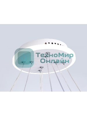 Светильник Ambrella light FL66321/1+4 WH белый 69W 3000K-6400K+G9/4 D600/400*1200 (ПДУ ИК)