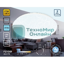 Потолочный светодиодный светильник Ambrella light FZ1081 WH белый 21W 6400K D330*90 (Без ПДУ)