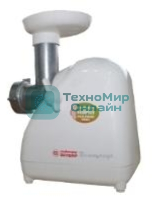 Мясорубка электрическая Белвар Помощница КЭМ-П2У 302-06 белый, 1500 Вт, 0.4 кг/мин, реверс, насадки - 9