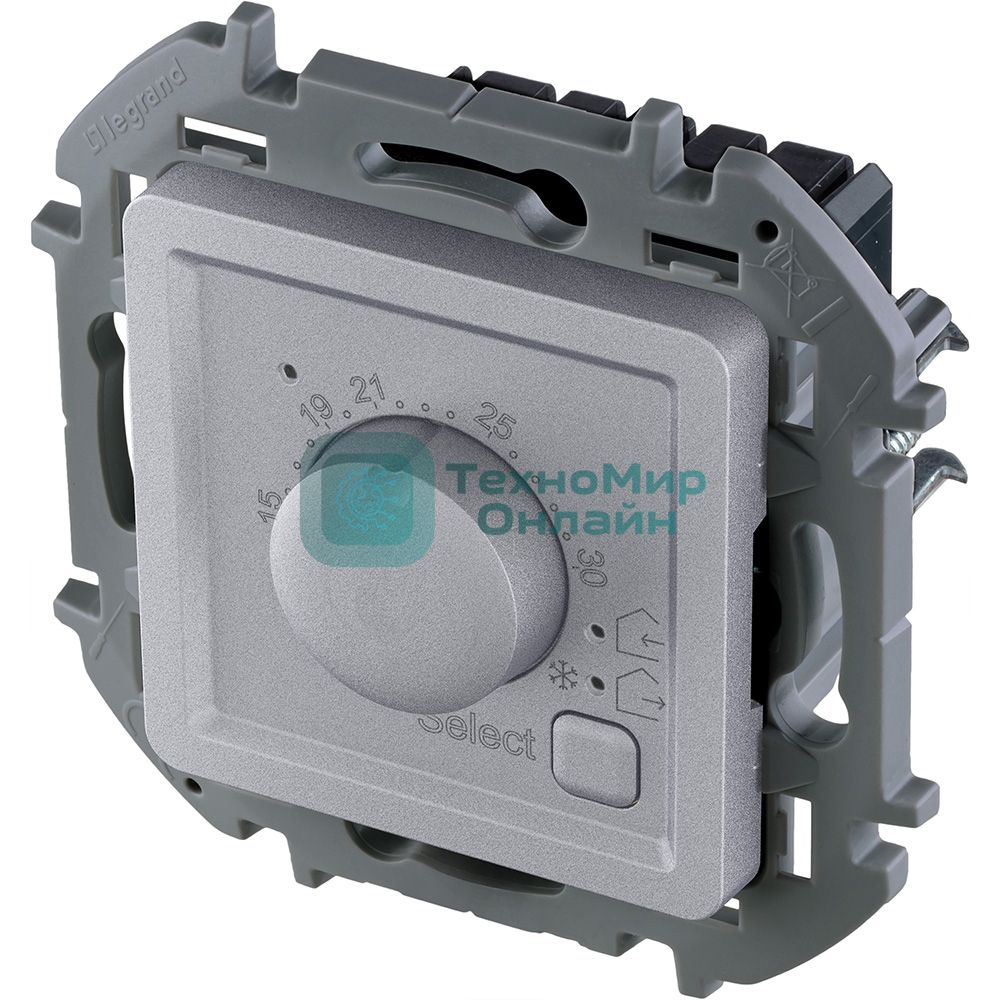 Термостат с внешним датчиком для тёплых полов INSPIRIA Алюминий