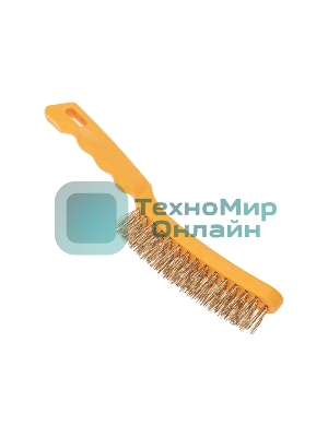 Щетка по металлу Kranz с пластиковой ручкой 4 ряд. 260 мм