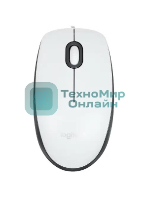 Мышь проводная Logitech M100R белый, 1000 dpi, USB, кнопки - 3