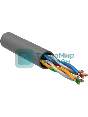 Кабель информационный ITK Generica BC1-C5E04-111-305-T-R-G cat.5e U/UTP 4X2X24AWG PVC внутренний 305м серый