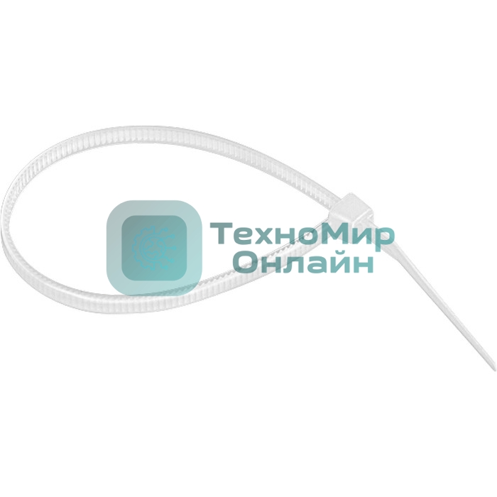 Хомуты Сибртех, 150 х 2,5 мм, пластиковые, белые, 100 шт.