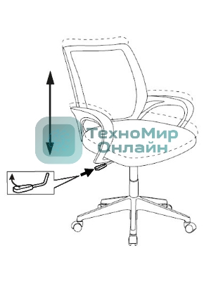 Кресло Бюрократ CH-W695NLT TW-06A TW-13A розовый, сетка/ткань, 120 кг, механизм качания