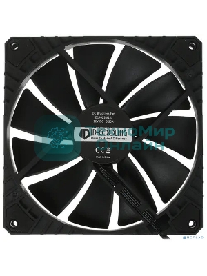 Вентилятор для корпуса ID-Cooling WF-14025-XT BLACK черный, 140 мм, 1600 об/мин, 32.6 дБ, 4 pin