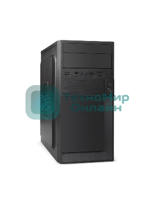 Компьютерный корпус Minitower ExeGate EX291139RUS BAA-105-01 (mATX, без БП, 2*USB, аудио, черный)