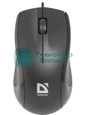 Мышь проводная Defender Optimum MB-160 черный, 1000 dpi, USB, кнопки - 3