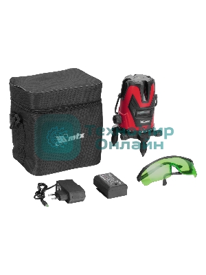 Лазерный уровень MTX MFL GREEN, 30 м, зеленый луч, акк. Li 2400 mAh, сумка, резьба 5/8