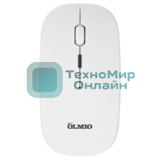 Мышь беспроводная OLMIO WM-21 белый, бесшумная, 3 кнопки с подсветкой, 1600 dpi