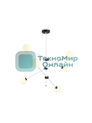 Светитльник Ambrella Light TR2512/6 WH/BK белый/черный G9/6 max 10W D970*830