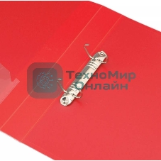 Папка на 2-х D-кольцах Бюрократ -0840/2DRED A4 пластик 0.8мм кор.40мм внут.и торц.карм красный
