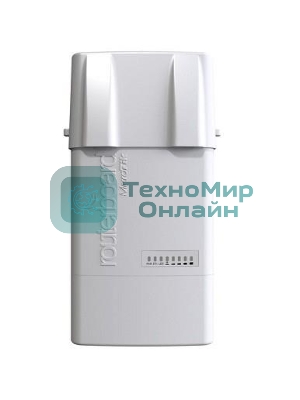 Точка доступа MikroTik RB912UAG-5HPnD-OUT BaseBox 5 (RouterBOARD 912UAG with 600Mhz Atheros CPU, 64MB RAM, 1xGigabit LAN, USB, miniPCIe, built-in 5Ghz 802.11a/n 2x2 two chain wireless with two RP-SMA connectors, Ro