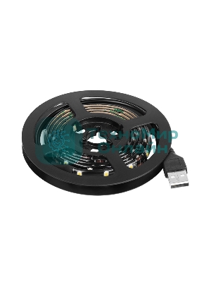 Лента светодиодная с USB коннектором 5 В, 8 мм, IP65, SMD 2835, 60 LED/m, цвет свечения зеленый