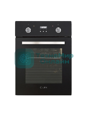 Духовой шкаф LEX EDP 4571 BLобъем 55л, LED таймер, 7 функций, встраиваемый