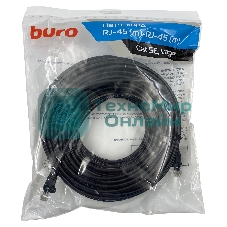Патч-корд Buro UTP 4 пары cat.5e CCA molded 30м черный RJ-45 (m)-RJ-45 (m)