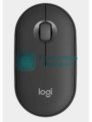 Мышь беспроводная Logitech Pebble M350 графитовый, 1000 dpi, радиоканал, Bluetooth, USB, кнопки - 3