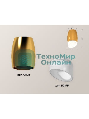 Светильник Ambrella Light XS1125022 PYG/FR золото желтое полированное/белый матовый MR16 GU5.3 (C1125, N7175)