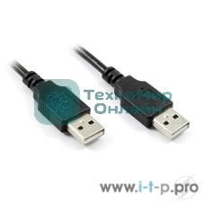 Кабель Greenconnect интерфейсный USB 2.0 1m AM/AM, AWG 28/28 Premium, двойное экранирование, антифриз, черный