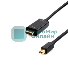 Кабель Cablexpert mDP-HDMI, 20M/19M, 1.8м, черный, позол.разъемы, пакет (CC-mDP-HDMI-6)