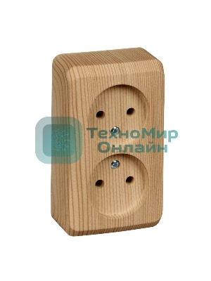 Розетка 2-м ОП Этюд Дача 16А IP20 без заземл. бук SchE PA16-005T