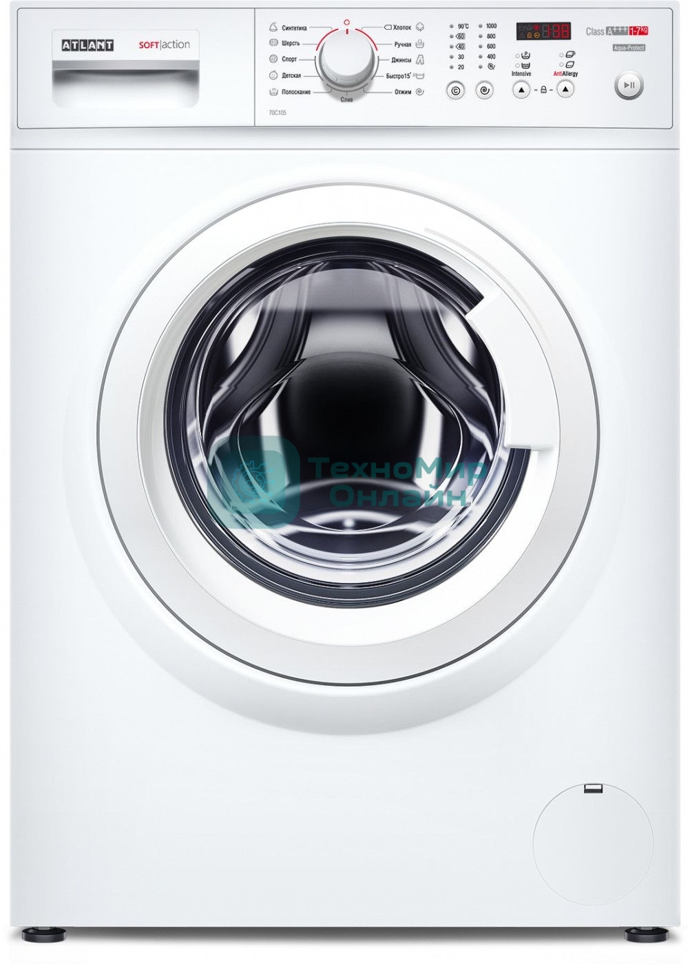 Стиральная машина Atlant СМА 70С105-00 белый, загрузка фронтальная 7 кг, 1000 об/мин., класс: А+++