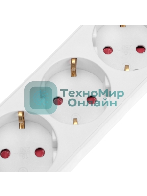 Удлинитель Rexant STANDARD 3 гнезда, 3 м, 3х1,0 мм², с/з, с выключателем, 2 USB, белый